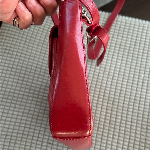 Red Leather Crossbody Bag - Picture 7 of 10